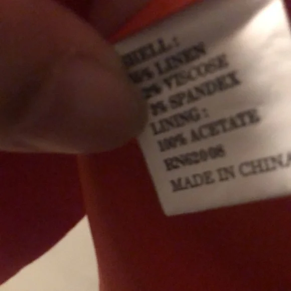 Ilusion Red-Orange Linen Blend Jacket - Picture 11 of 12